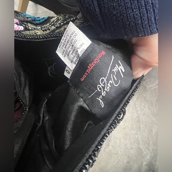 Mac Duggal 5400 NWOT Black/Multi EMBELLISHED FLORAL SEQUINED GOWN - Picture 7 of 7